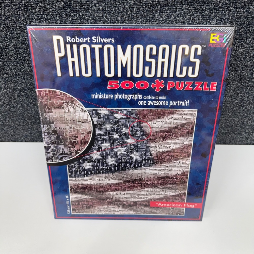 Robert Silvers Photomosaics American Flag 500 Piece Jigsaw Puzzle Buffalo Games